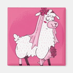 Llama-Braut Magnet