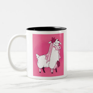 Llama Bride Zweifarbige Tasse