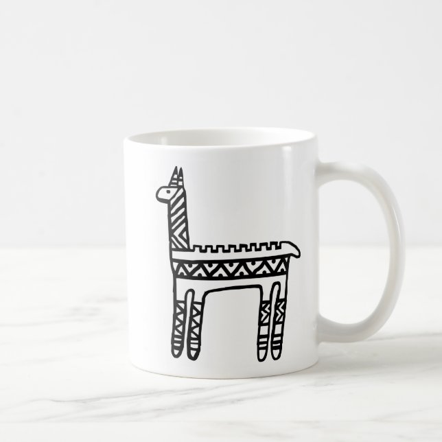 Llama-BW Kaffeetasse (Rechts)