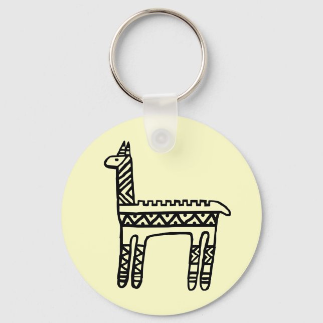 Llama-BW Schlüsselanhänger (Vorderseite)