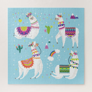 Llama & Cactus: Niedliches Vintages Set