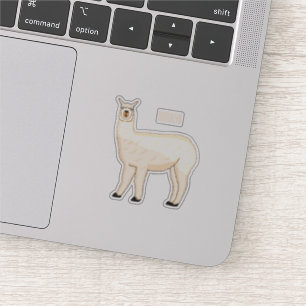 Llama cartoon aufkleber