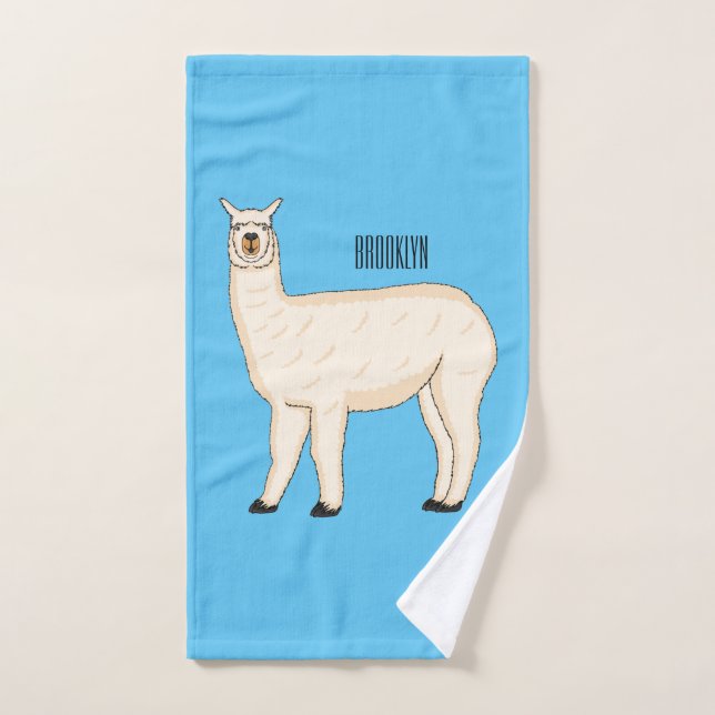 Llama cartoon badhandtuch set (Handtuch)