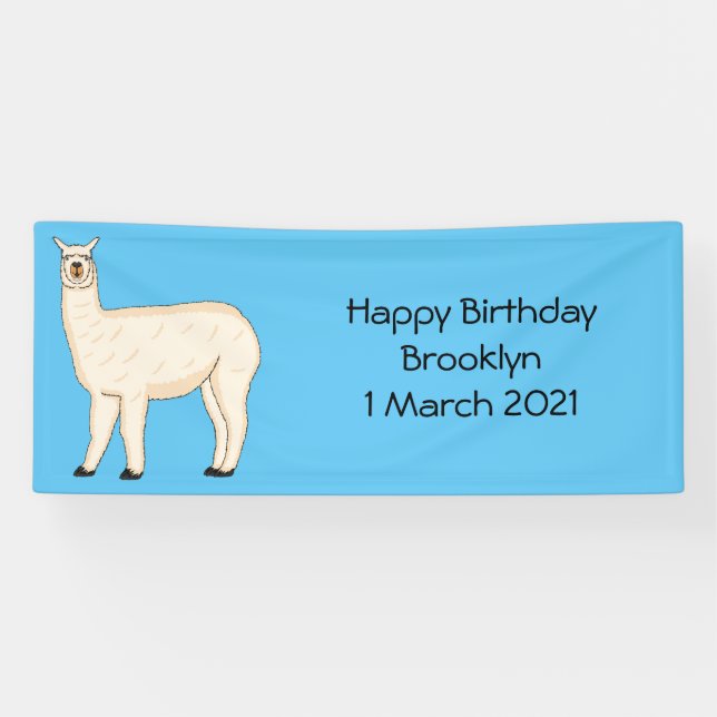 Llama cartoon banner (Horizontal)