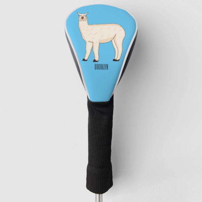 Llama cartoon golf headcover (Vorderseite)