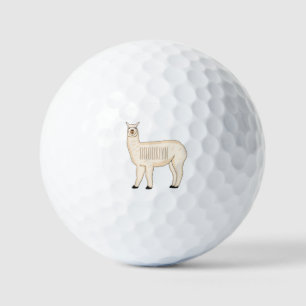 Llama cartoon golfball