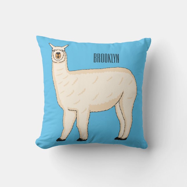 Llama cartoon kissen (Vorderseite)