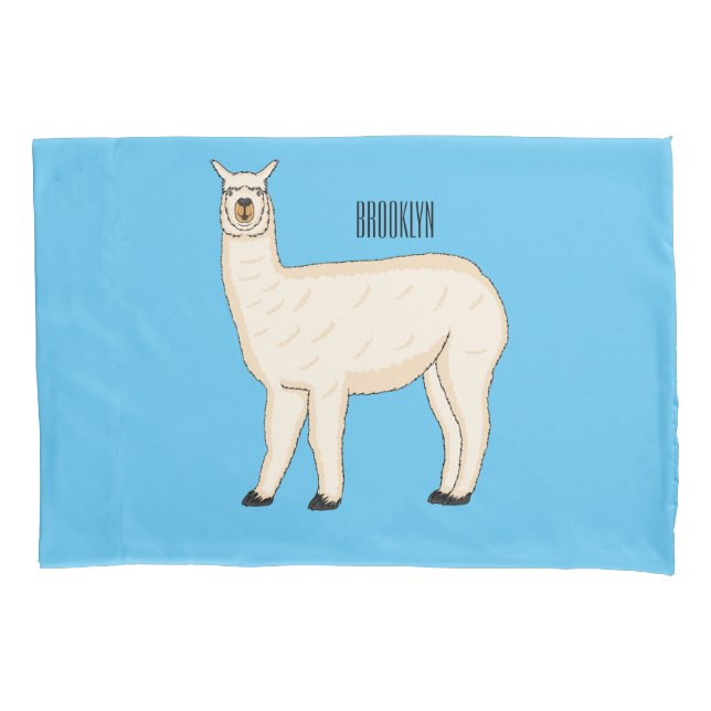 Llama cartoon kissenbezug (Vorderseite)