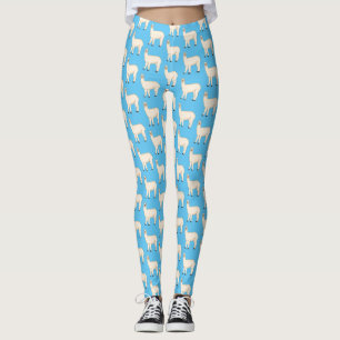 Llama cartoon leggings