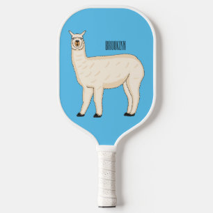 Llama cartoon pickleball schläger