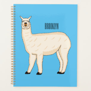 Llama cartoon planer