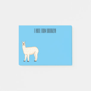 Llama cartoon post-it klebezettel