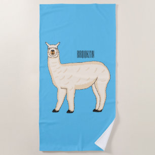 Llama cartoon strandtuch