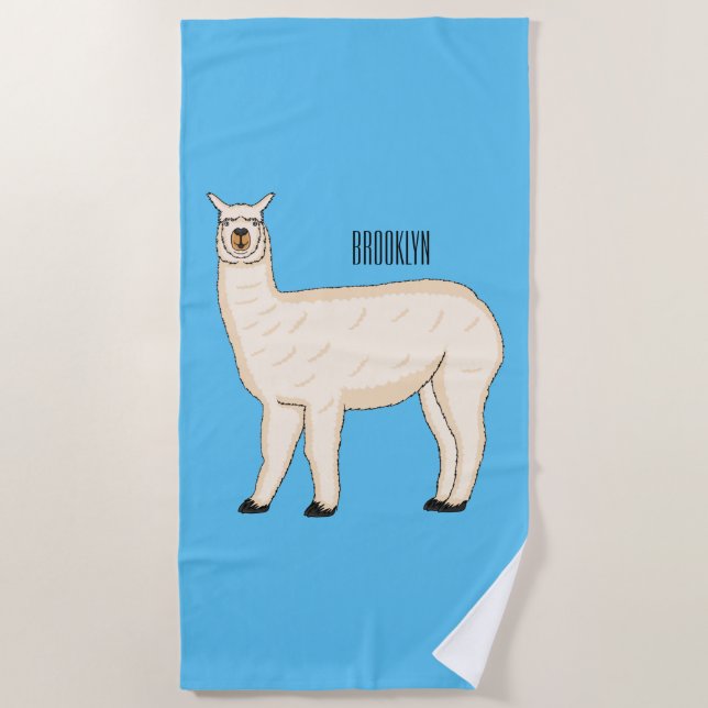 Llama cartoon strandtuch (Vorderseite)