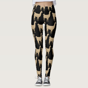 Llama Champagne Gold Glitzer Glitzern Leggings