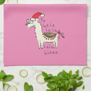 Llama Christmas Kids Niedlich Funny Geschirrtuch