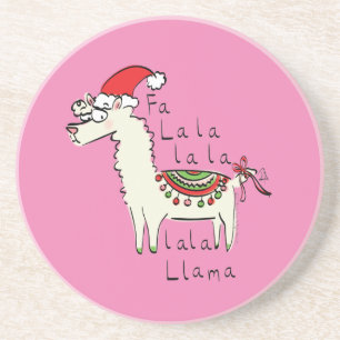 Llama Christmas Kids Niedlich Funny Getränkeuntersetzer