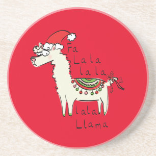 Llama Christmas Kids Niedlich Funny Getränkeuntersetzer