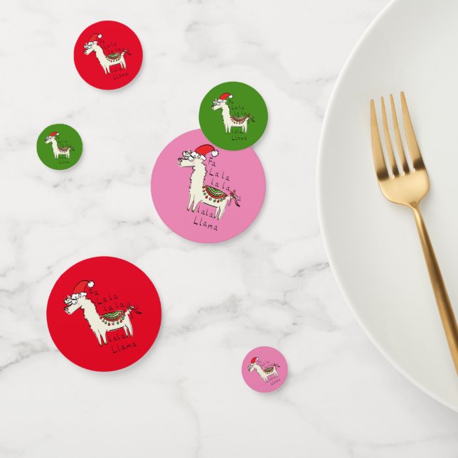 Llama Christmas Kids Niedlich Funny Konfetti (Gruppe)