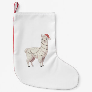 Llama Christmas Lights Sturdy Animals Lover Alpaca Kleiner Weihnachtsstrumpf