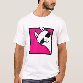 Llama Cool Peeking Sunglasses Furry Alpaca Fun T-Shirt
