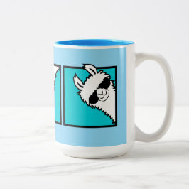 Llama Cool Spähende Sonnenbrille Flauschiges Tier Zweifarbige Tasse