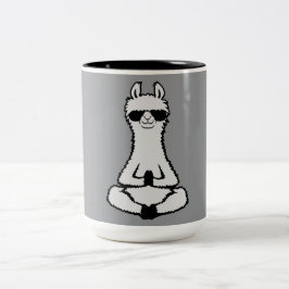 Llama Cool Zen-Meditationspose Sonnenbrille Entspa Zweifarbige Tasse