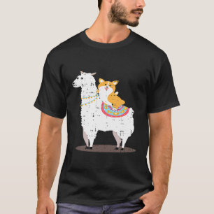 Llama Corgi Cooler Niedliche Geburtstag T-Shirt