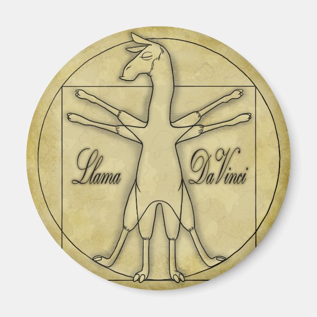 Llama Da Vinci Magnet (Vorne)