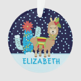 Llama de Noël de la femme mignonne