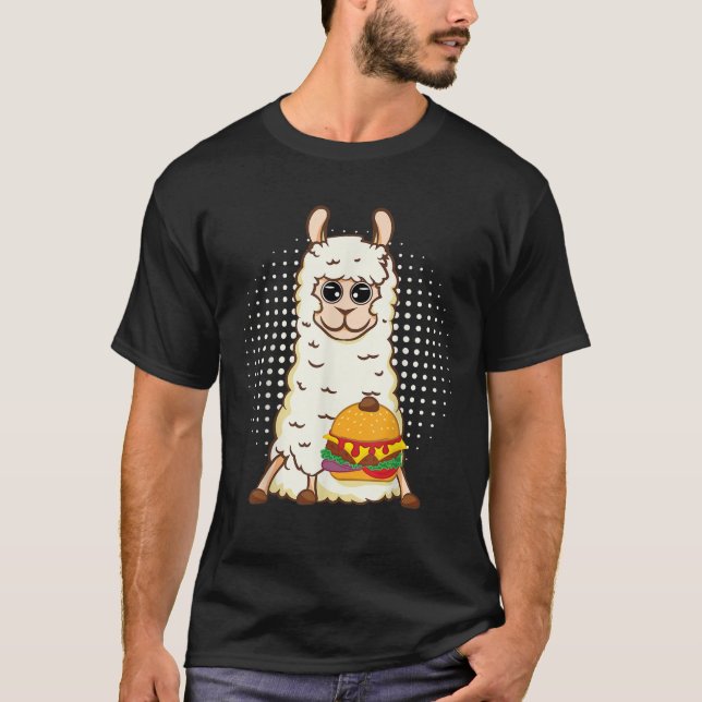 Llama Design Überraschung Funny Sitting Llama W Bu T-Shirt (Vorderseite)