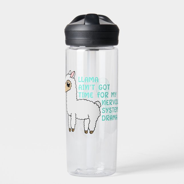 Llama Drama Dysautonomie Bewusstsein Wasser Flasch Trinkflasche (Vorderseite)