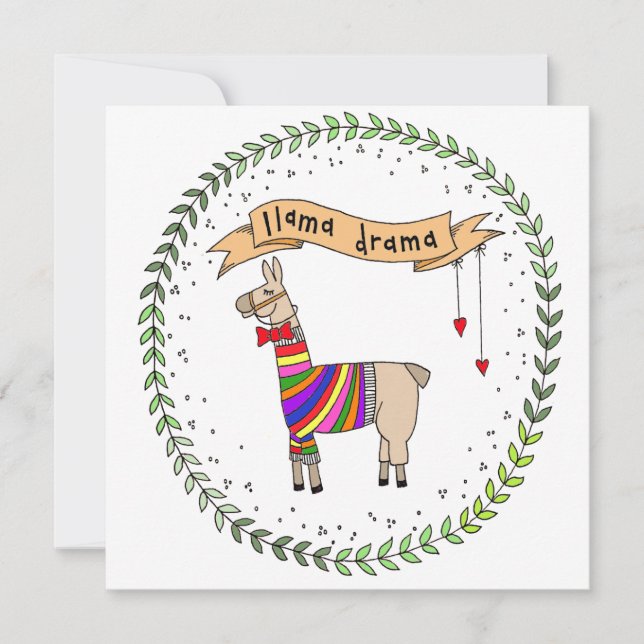 Llama Drama Illustration (Vorderseite)