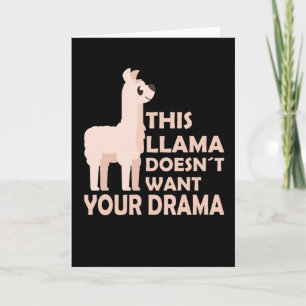 Llama-Drama Lustige Sprüche Süße Tiere Lamas Karte