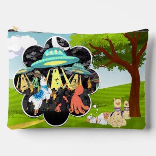 Llama Dreams Llama gegen Tintenfisch aus dem Weltr Zubehörtasche