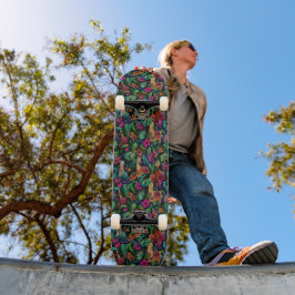 Llama Dschungel Träume Nahtloses Oberflächenmuster Skateboard