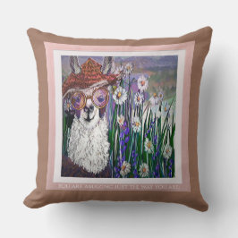 Llama, eingekleidet und frei kissen