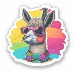 Llama entdecken Sie unseren bezaubernden Lama-Stic Aufkleber