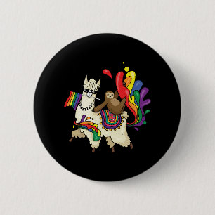 Llama Equality Gay LGBTQ Rainbow LGBT Pride Monat Button