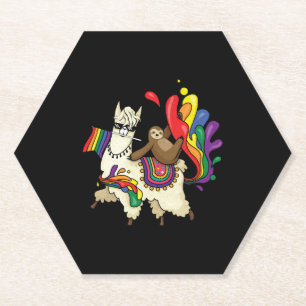 Llama Equality Gay LGBTQ Rainbow LGBT Pride Monat Untersetzer