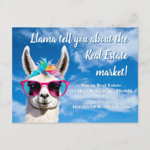 Llama erzähl dir wie viel! Fun Real Anwesen Market Postkarte