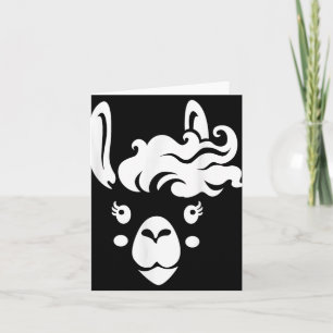 Llama Face Eyelashes Halloween Kostümhaar Karte