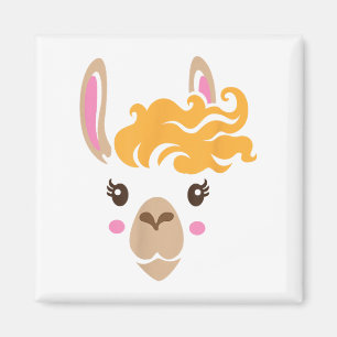 Llama Face Eyelashes Halloween Kostümhaar Magnet