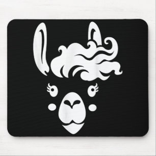 Llama Face Eyelashes Halloween Kostümhaar Mousepad