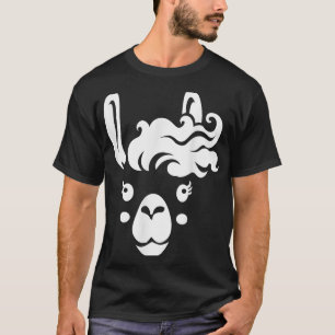 Llama Face Eyelashes Halloween Kostümhaar T-Shirt