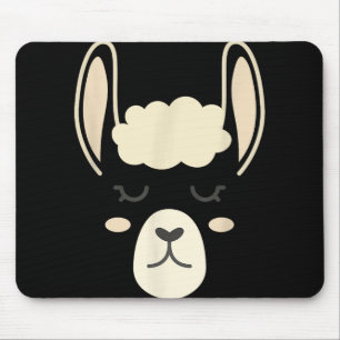 Llama Face Funny Halloween Kostüm Alpacas Mousepad