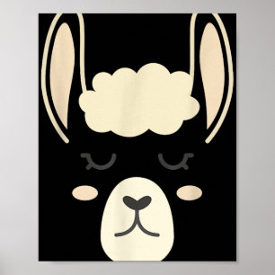 Llama Face Funny Halloween Kostüm Alpacas Poster