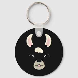 Llama Face Halloween Kostüm Alpaca Liebhaber Schlüsselanhänger