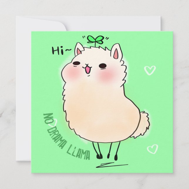 Llama Feiertagskarte (Vorderseite)