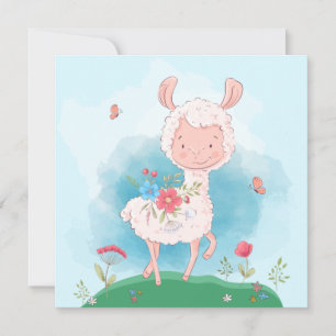 Llama Feiertagskarte